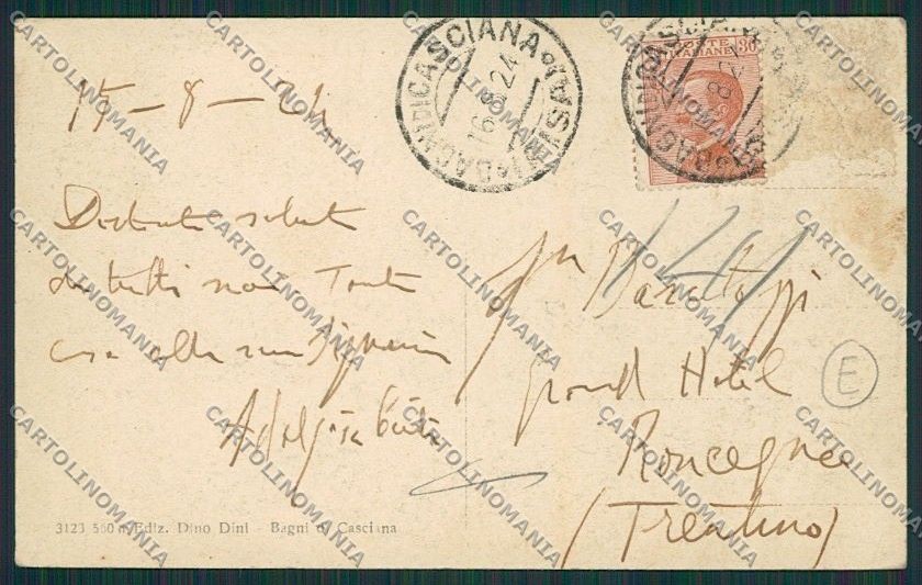 Pisa Casciana Terme cartolina QQ3208 – retro