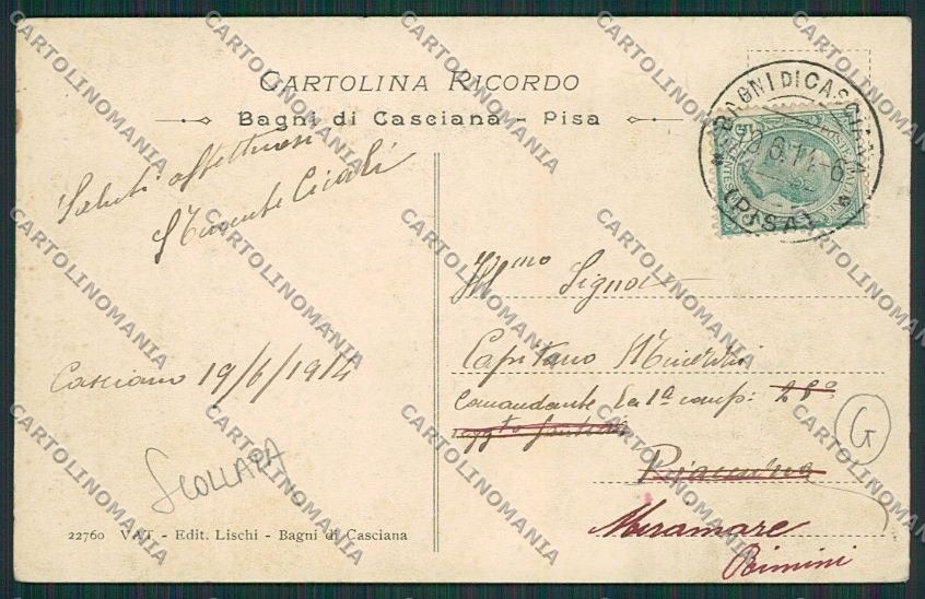 Pisa Casciana Terme SCOLLATA cartolina QQ3223 – retro