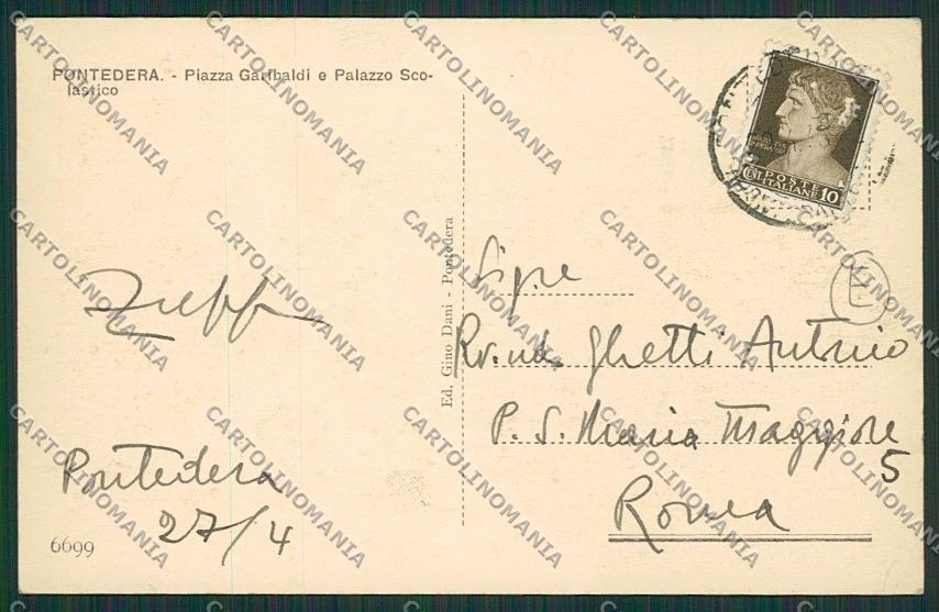 Pisa Pontedera cartolina QQ3255 – retro