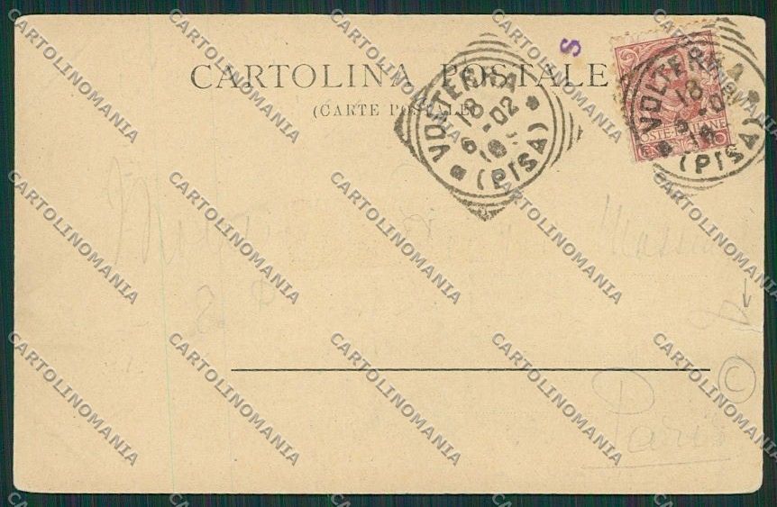 Pisa Volterra STRAPPINO cartolina QQ3266 – retro