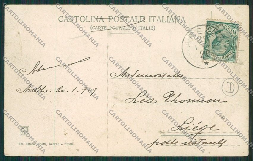 Arezzo Città ABRASA cartolina QQ3329 – retro