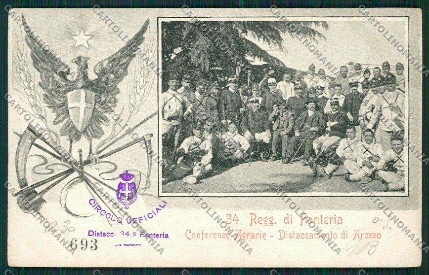 Arezzo Città Militari cartolina QQ3347 – fronte