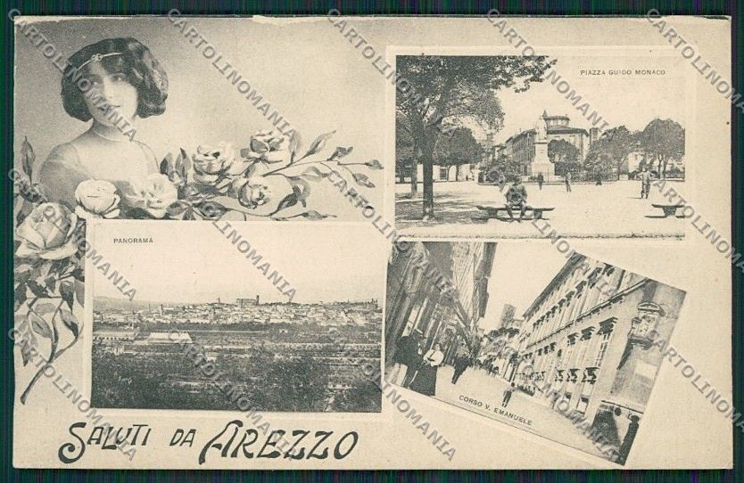 Arezzo Città Saluti da ABRASA cartolina QQ3349 – fronte