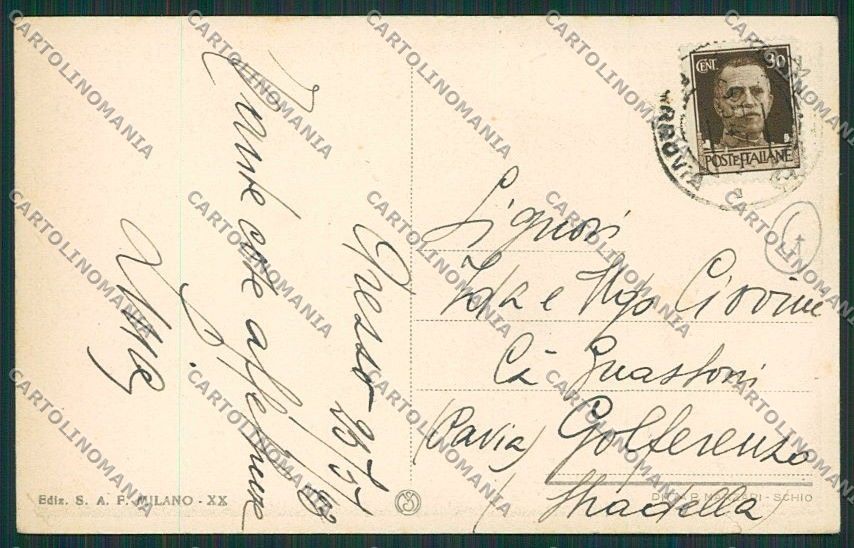 Arezzo Città Saluti a Grande Velocità STRAPPINO Treno cartolina QQ3356 – retro
