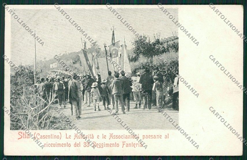 Arezzo Casentino Stia Militari cartolina QQ3366 – fronte