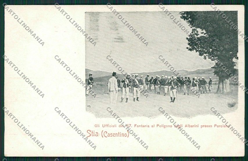 Arezzo Casentino Stia Militari Porciano cartolina QQ3368 – fronte