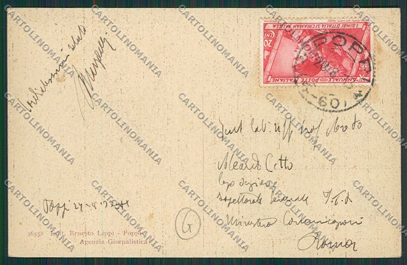 Arezzo Casentino Poppi cartolina QQ3370 – retro