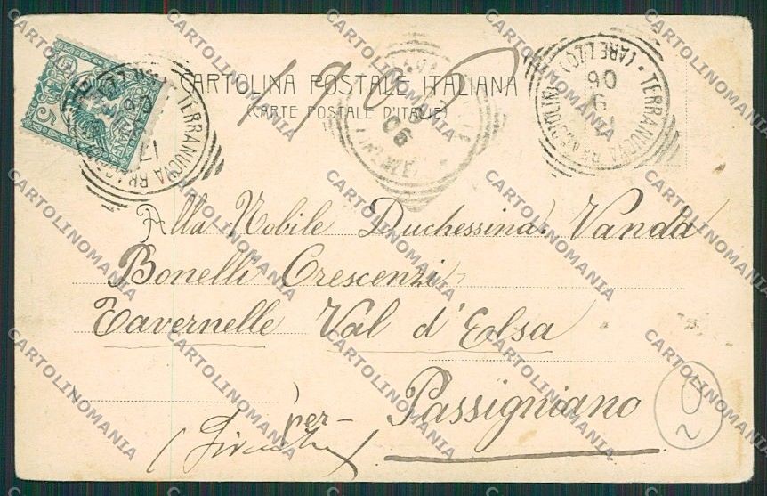 Arezzo Valdarno Aretino Terranuova Bracciolini cartolina QQ3373 – retro