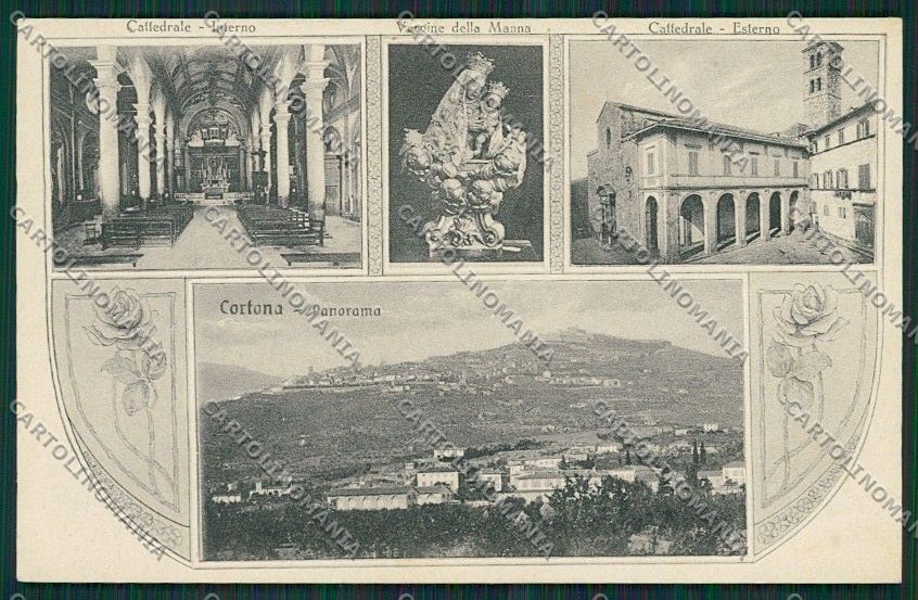 Arezzo Cortona cartolina QQ3377 – fronte