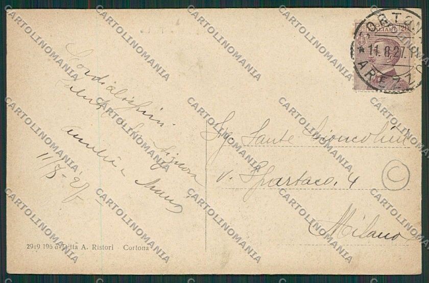 Arezzo Cortona cartolina QQ3379 – retro