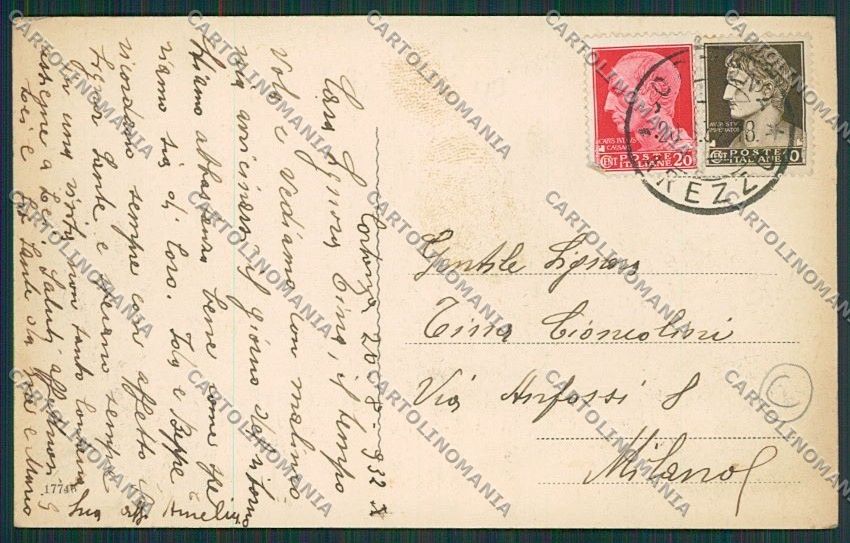 Arezzo Cortona cartolina QQ3384 – retro