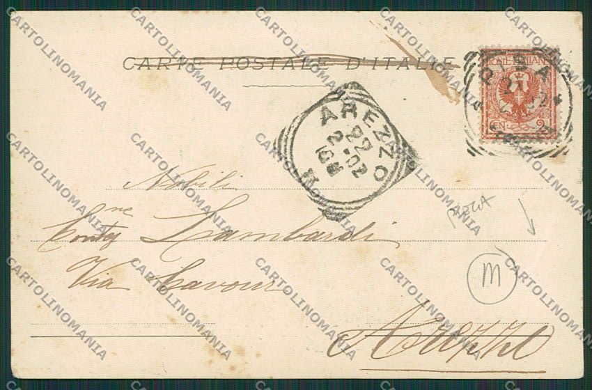 Arezzo Costumi Canta Maggio Alterocca 1433 STRAPPINO PIEGA cartolina QQ3413 – retro