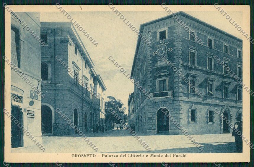 Grosseto Città Monte dei Paschi Banca PIEGATA cartolina QQ3437 – fronte