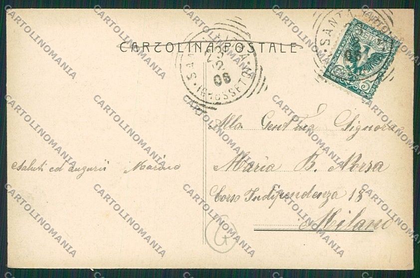 Grosseto Santa Fiora cartolina QQ3492 – retro
