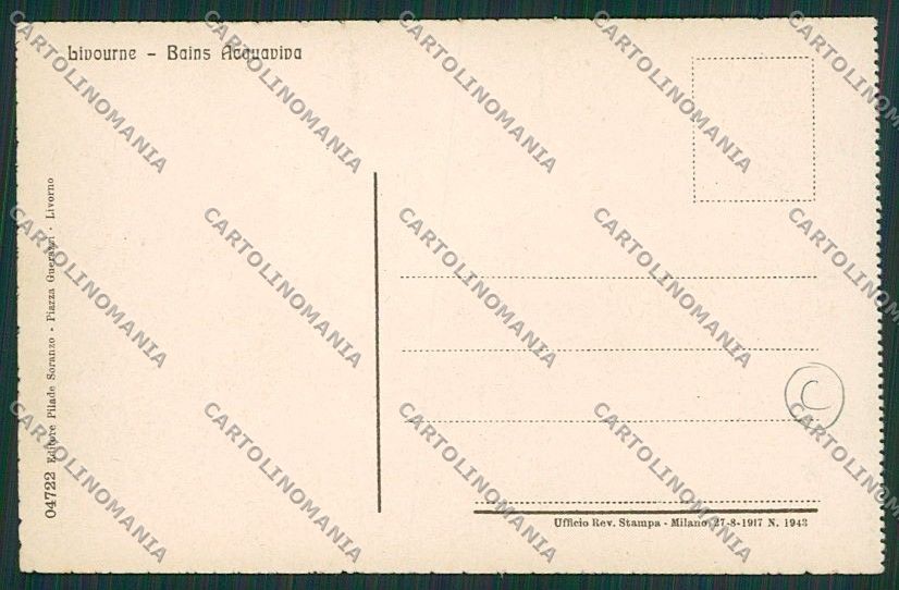 Livorno Città cartolina QQ3507 – retro