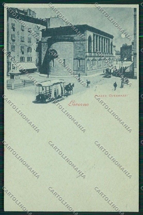 Livorno Città Chiaro di Luna Tram cartolina QQ3518 – fronte