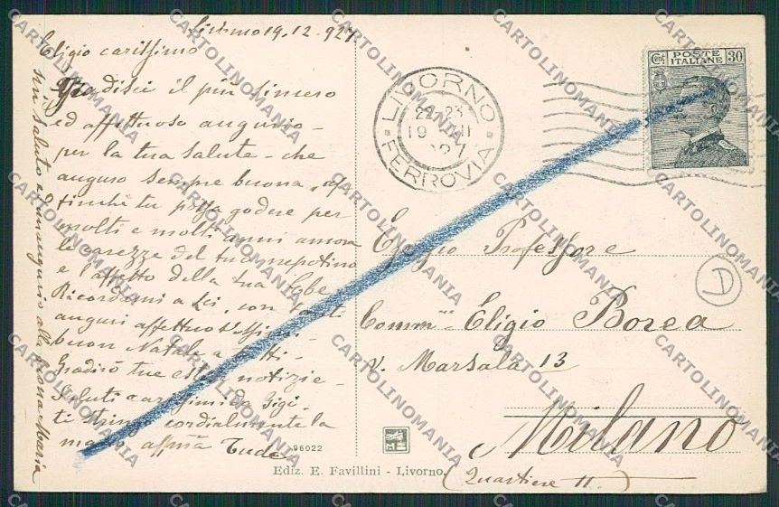 Livorno Città cartolina QQ3547 – retro