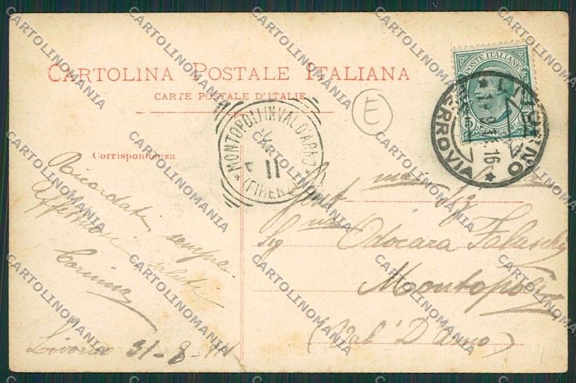Livorno Città Marina Militare Militari PIEGA cartolina QQ3560 – retro