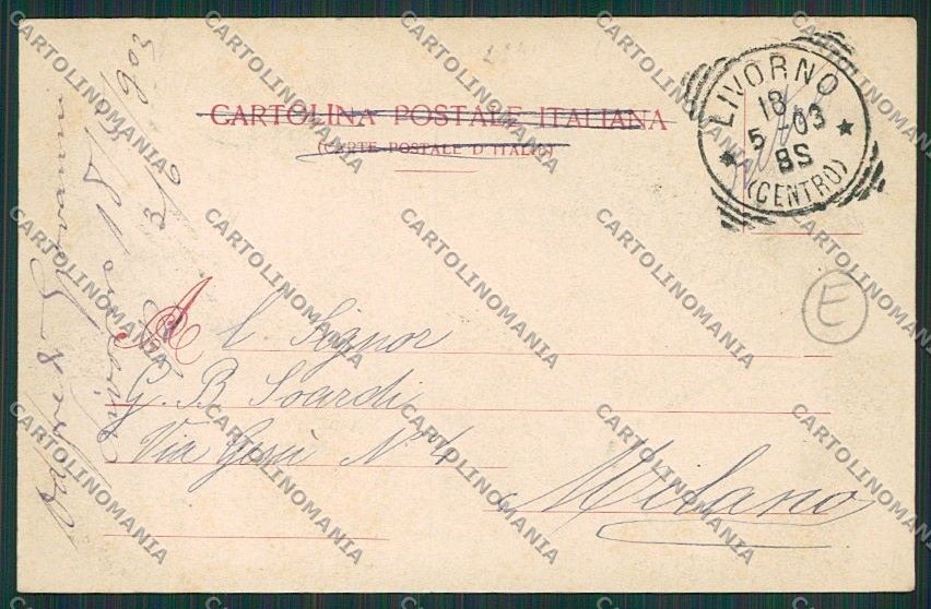 Livorno Città cartolina QQ3582 – retro