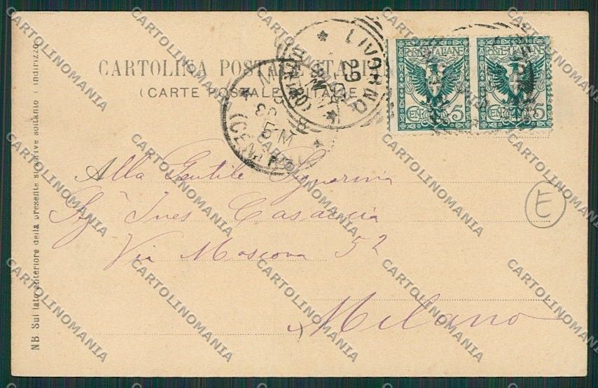 Livorno Città cartolina QQ3583 – retro