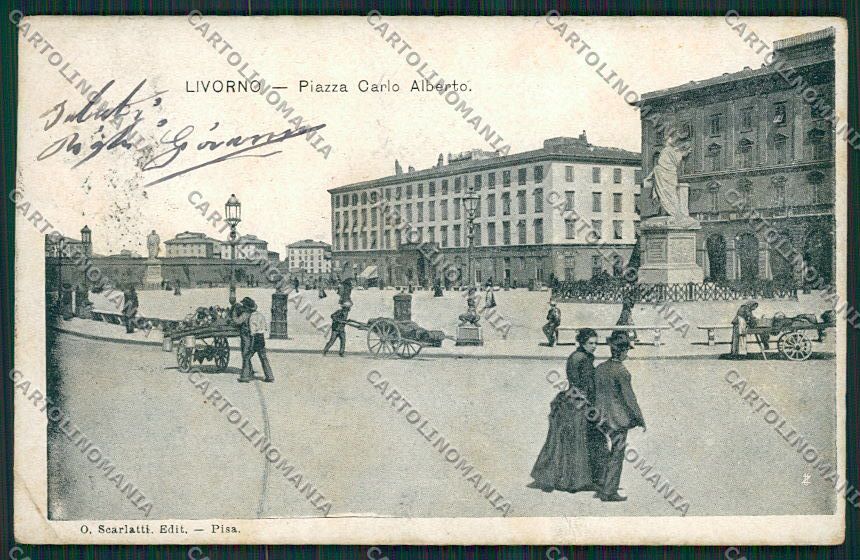 Livorno Città PIEGHINA cartolina QQ3587 – fronte