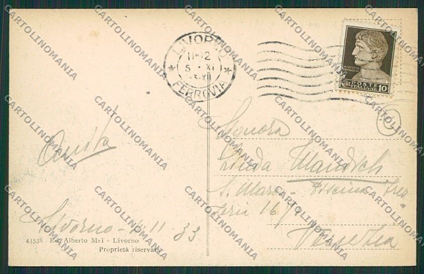 Livorno Città cartolina QQ3588 – retro