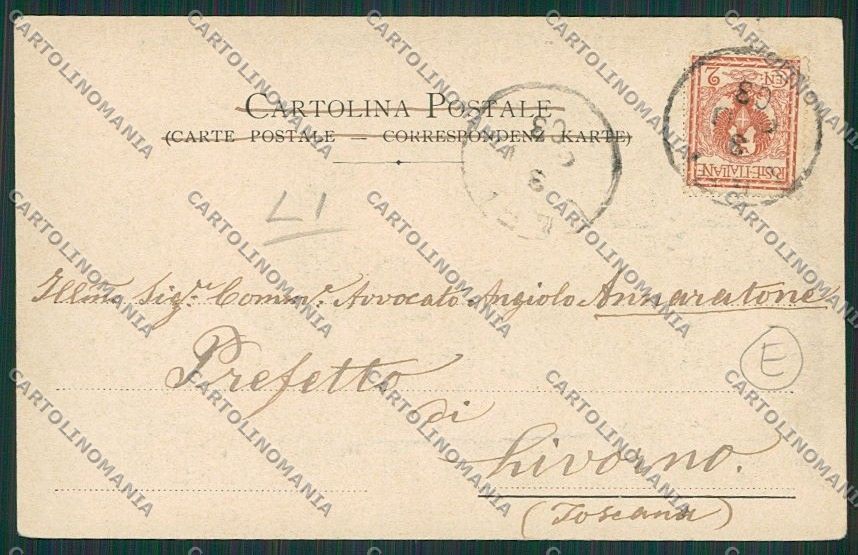 Livorno Città Tram cartolina QQ3592 – retro