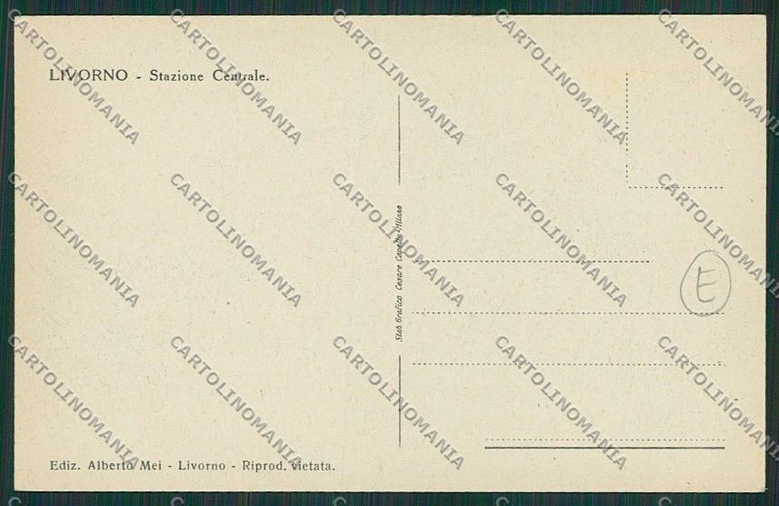 Livorno Città Stazione cartolina QQ3593 – retro