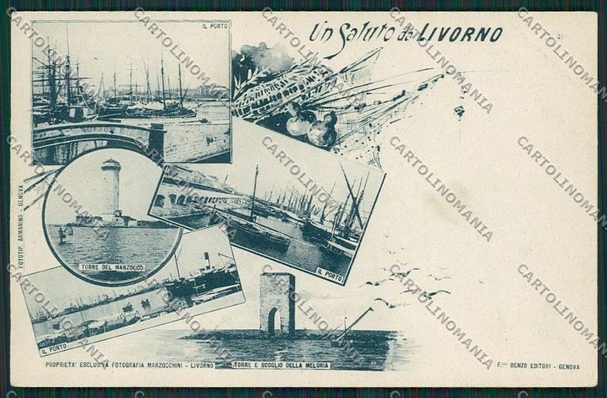 Livorno Città Saluti da cartolina QQ3606 – fronte