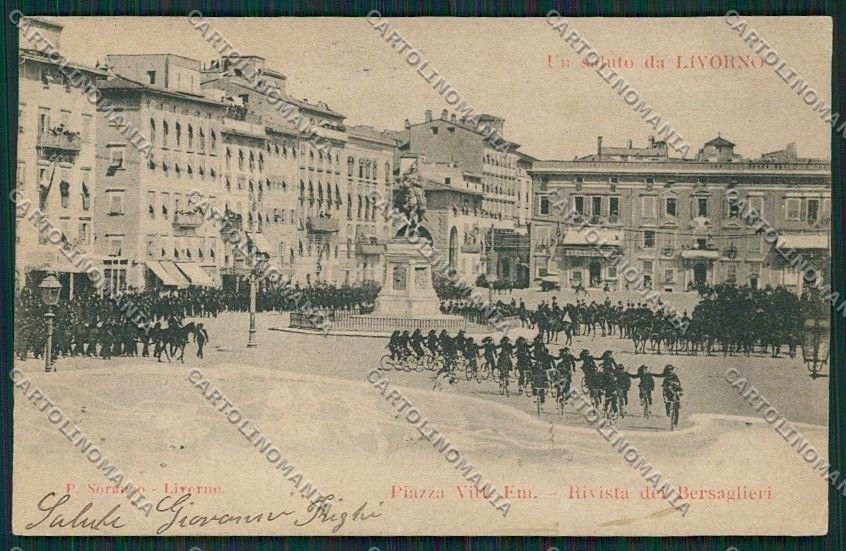 Livorno Città Bersaglieri Militari cartolina QQ3622 – fronte