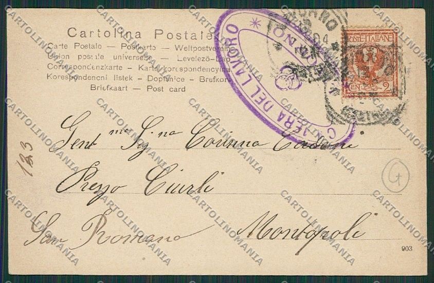 Livorno Città Bersaglieri Militari cartolina QQ3622 – retro