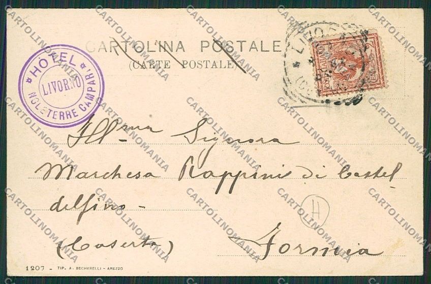 Livorno Città Guerrazzi cartolina QQ3628 – retro