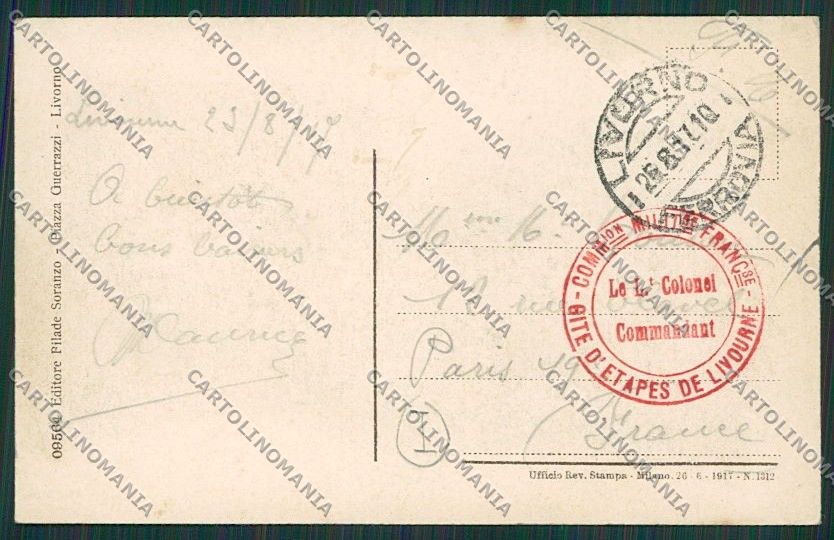 Livorno Città cartolina QQ3630 – retro