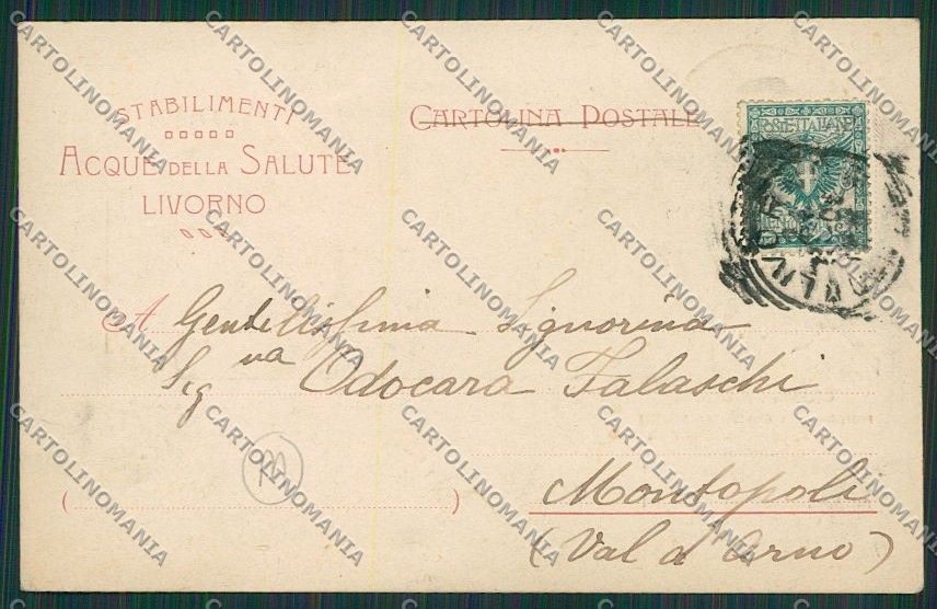 Livorno Città Orosi Giuseppe cartolina QQ3638 – retro
