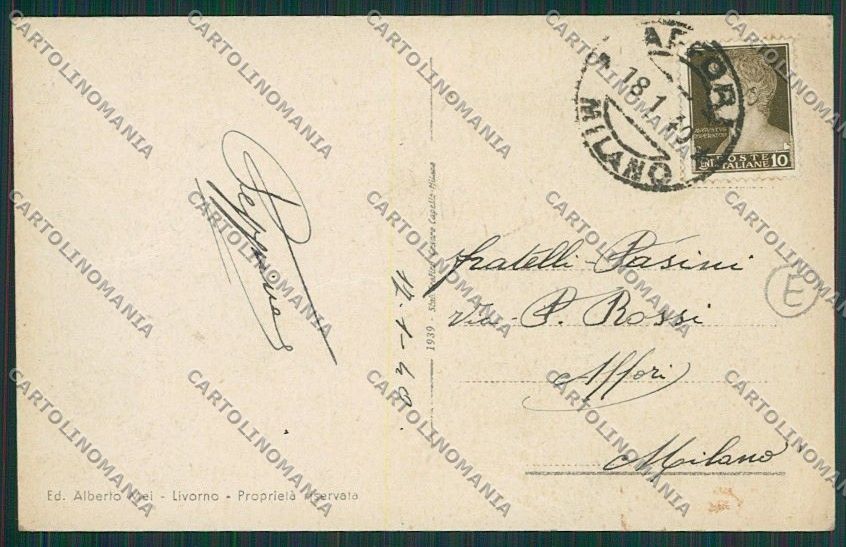 Livorno Città Saluti da cartolina QQ3649 – retro