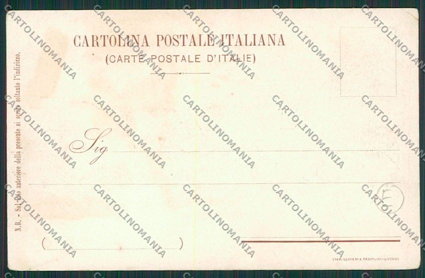 Livorno Città Saluti da ABRASA cartolina QQ3655 – retro
