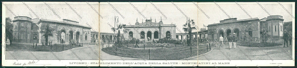 Livorno Città Saluti da Tripla cartolina QQ3658 – fronte