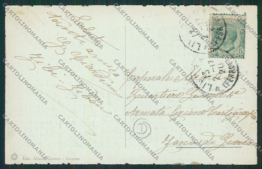 Livorno Città Militari Marina Militare Accademia cartolina QQ3660 – retro