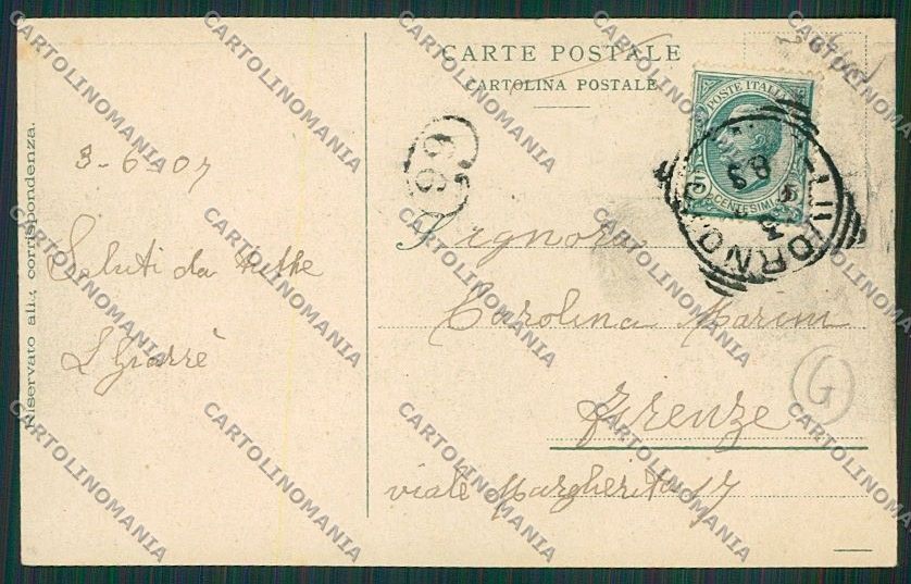 Livorno Città Militari Bersaglieri cartolina QQ3664 – retro
