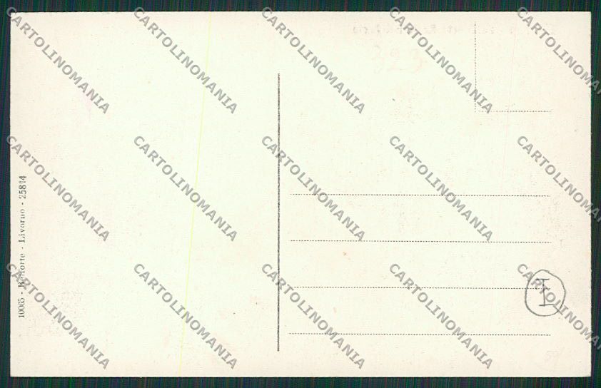 Livorno Città Militari Marina Militare cartolina QQ3670 – retro