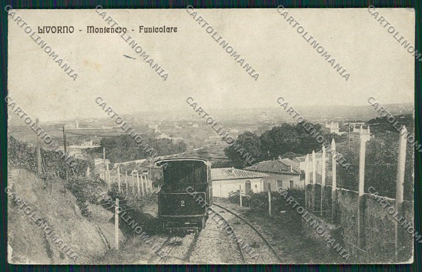 Livorno Montenero Funicolare PIEGHINA cartolina QQ3733 – fronte