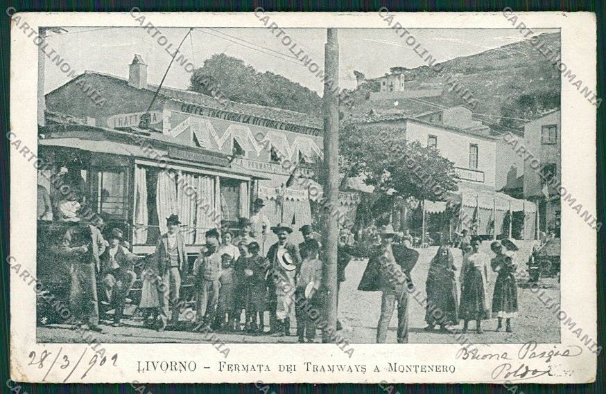 Livorno Montenero Tram cartolina QQ3740 – fronte