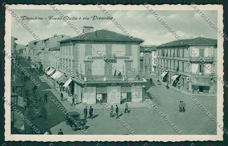 Livorno Piombino PIEGHINE cartolina QQ3772 – fronte