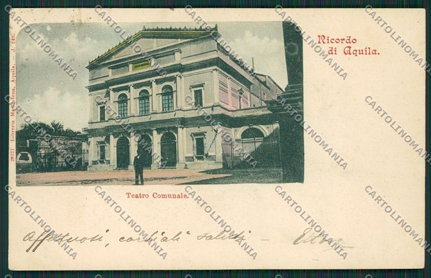 L'Aquila Città Teatro cartolina QQ3838 – fronte