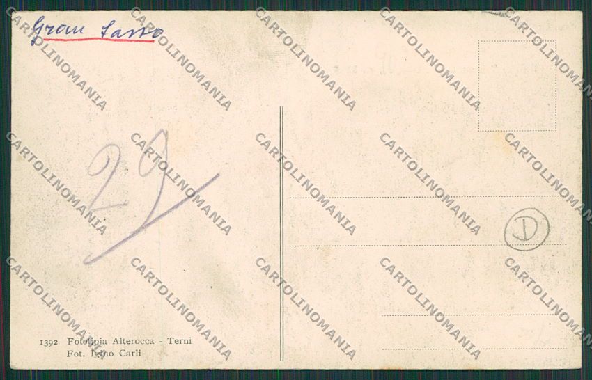 L'Aquila Gran Sasso Rifugio Alterocca 1392 cartolina QQ3843 – retro