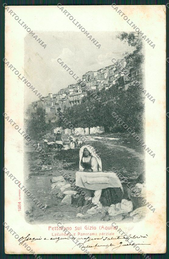 L'Aquila Pettorano sul Gizio Costumi Alterocca 1384 cartolina QQ3853 – fronte