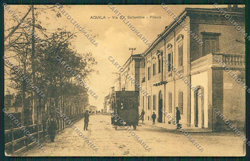 L'Aquila Città Filovia cartolina QQ3876 – fronte