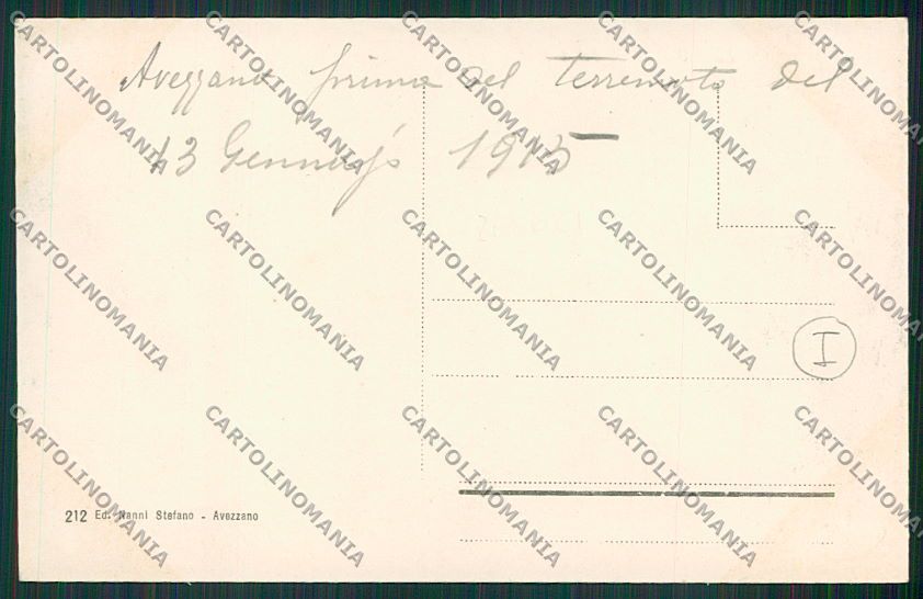 L'Aquila Avezzano cartolina QQ3911 – retro