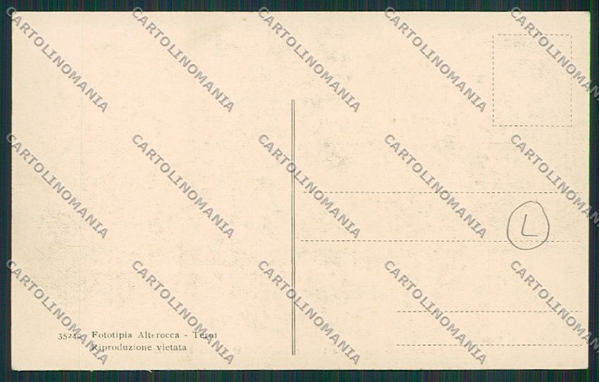 L'Aquila Avezzano Terremoto Banca Militari cartolina QQ3919 – retro
