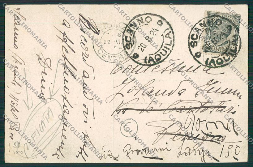 L'Aquila Scanno Costumi RIFILATA cartolina QQ3933 – retro